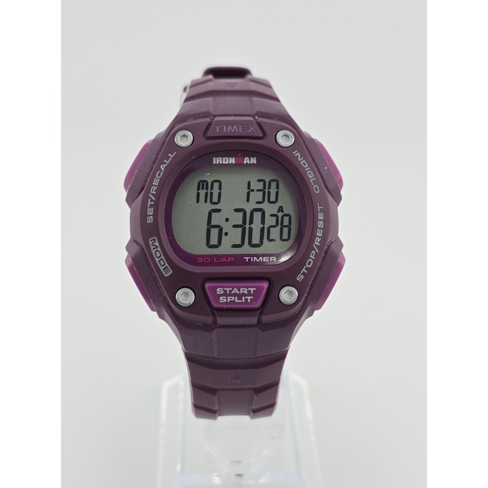 Timex LADIES Ironman Digital Watch 37mm Purple New Battery